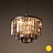 1920s Odeon Glass Fringe Chandelier Smoke (S) - 3 rings 40 см   фото 2