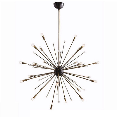 Люстра  Huge Sputnik Chandelier Gold and Black  фото 1