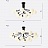 Потолочная люстра с матовыми стеклянными плафонами DANNA C 18 плафонов Черный фото 8