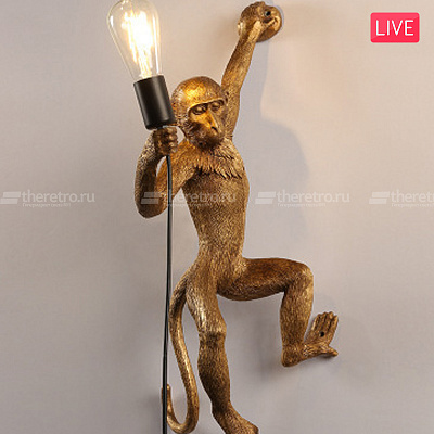 Настенный светильник Seletti Monkey Lamp Белый B  фото 1