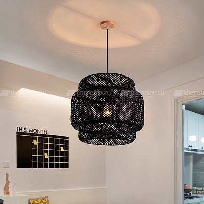 Люстра Rattan Chandelier Pendant B 50 см  бежевый  фото 1